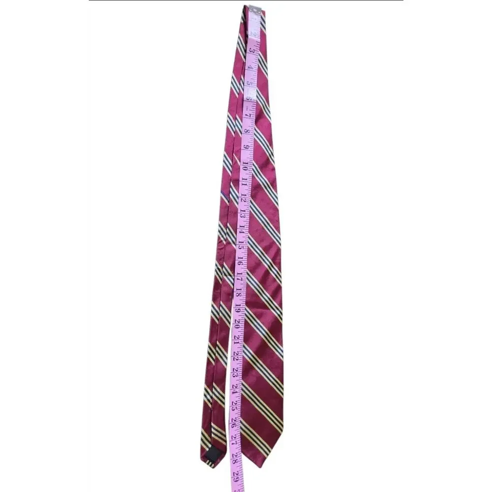 Brooks Brothers Makers & Merchants Silk Regimental Stripe Necktie USA